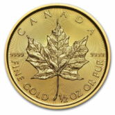 1/2 oz. Gold Canadian Maple Leaf