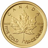 1/20 oz. Gold Canadian Maple Leaf