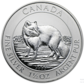 1.5 oz. Silver Canadian Arctic Fox