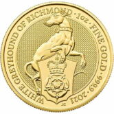 1 oz. British Gold Queen's Beast Greyhound Coin - 2021