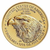 2021 1/10 oz American Gold Eagle Coin (BU Type 2)