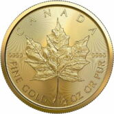 2022 1/2 oz Canadian Gold Maple Leaf Coin (BU)