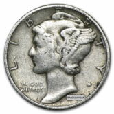 90% Silver Mercury Dimes ($100 FV)