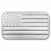 10 oz. Highland Mint Silver Bar (American Flag Design)