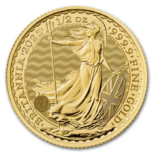 2025 1/2 oz Gold Great Britain Britannia Coin (BU)