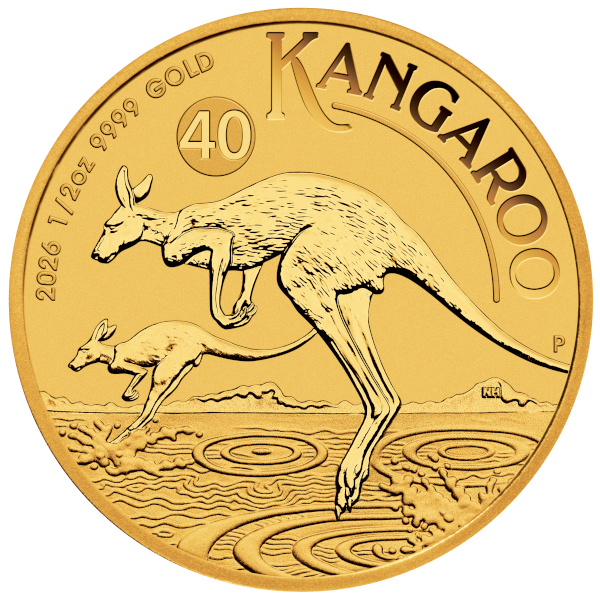 2026 1/2 oz. Gold Australian Kangaroo Coin (BU)